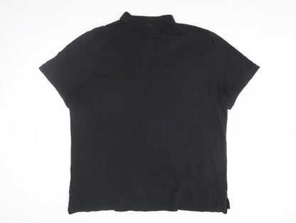 Nike Men's Black Polo, XXL, Short Sleeve Cotton