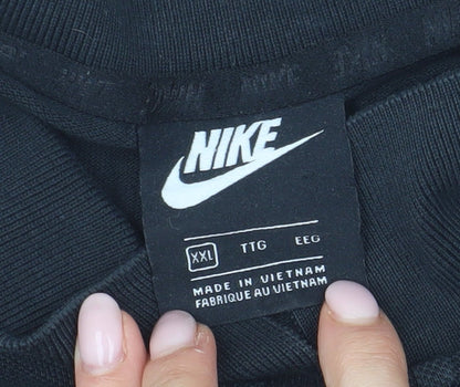 Nike Men's Black Polo, XXL, Short Sleeve Cotton