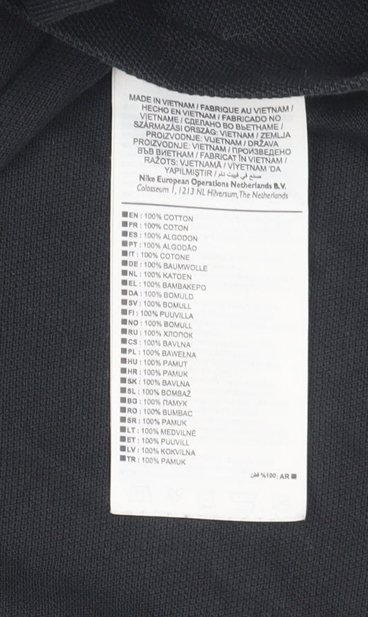 Nike Men's Black Polo, XXL, Short Sleeve Cotton