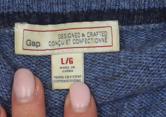 Gap Men's Blue Pullover Jumper L Cotton