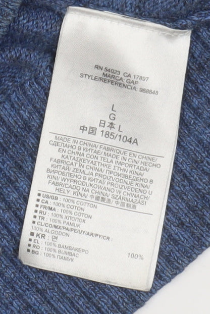 Gap Men's Blue Pullover Jumper L Cotton