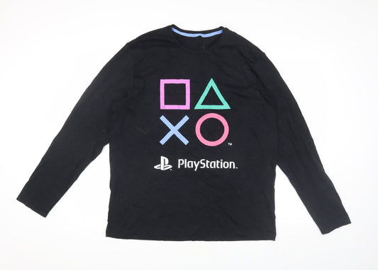 PlayStation Men's Black Graphic Long Sleeve T-Shirt L