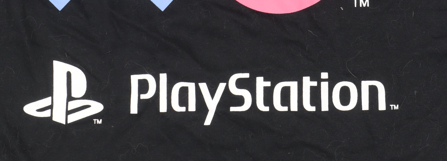 PlayStation Men's Black Graphic Long Sleeve T-Shirt L