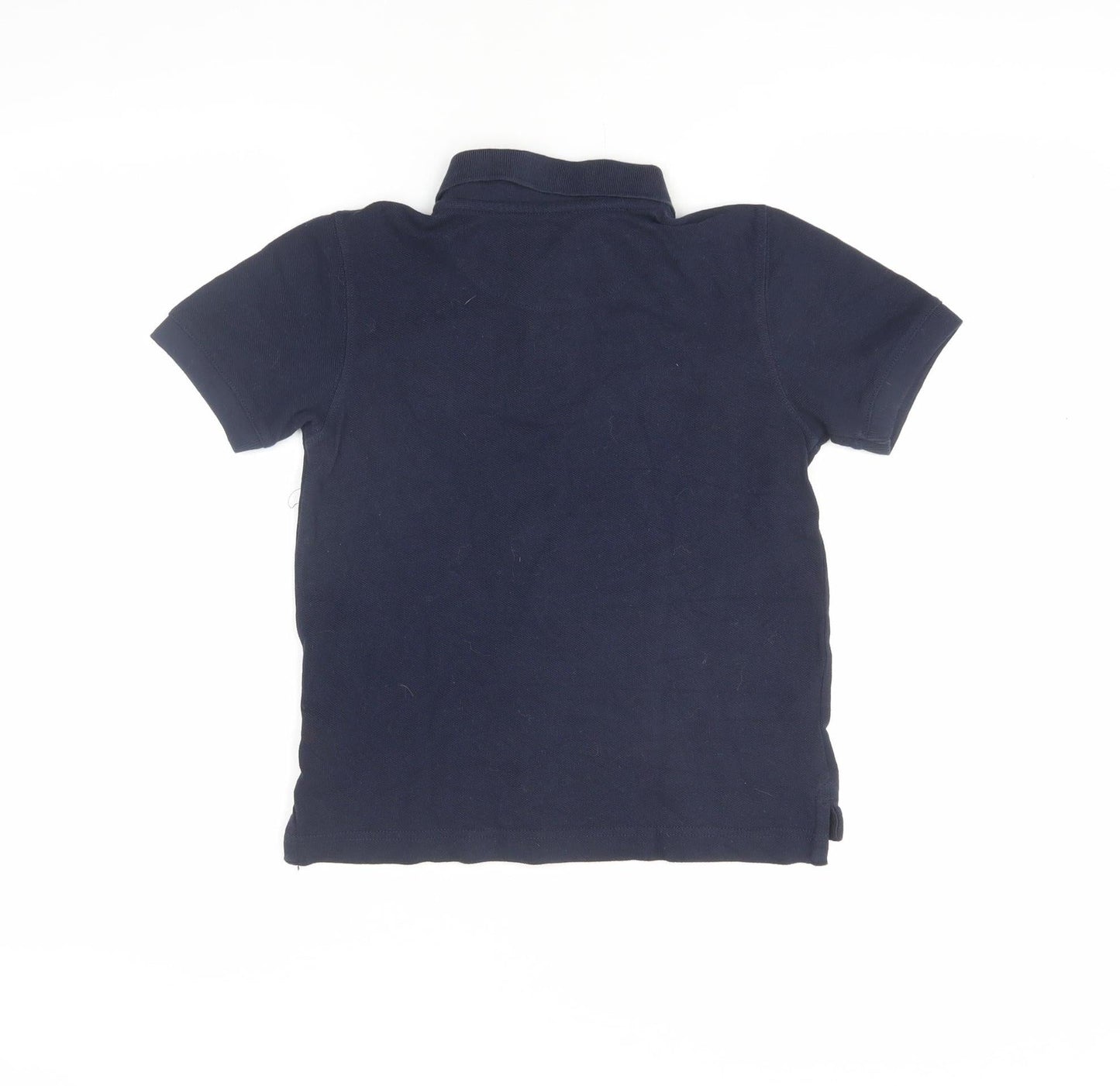 Gap Boys Blue Polo Shirt 4-5 Years Skull Logo Casual