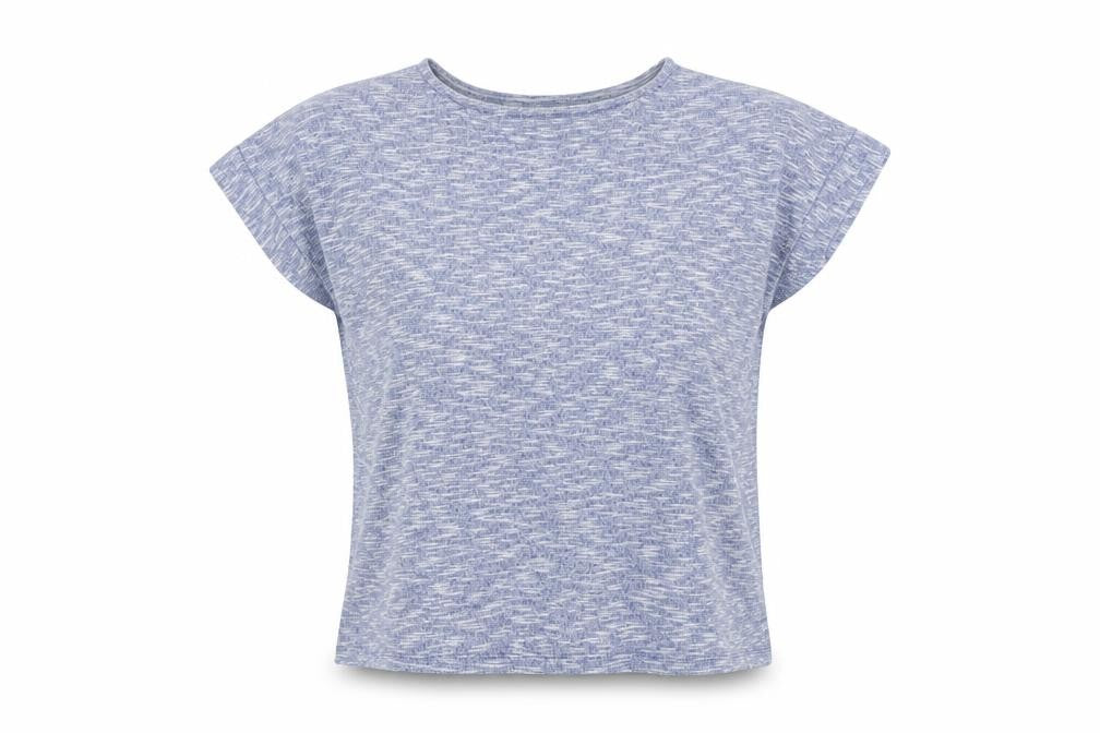 Womens UK Size 8 Warehouse Blue Basic T-Shirt