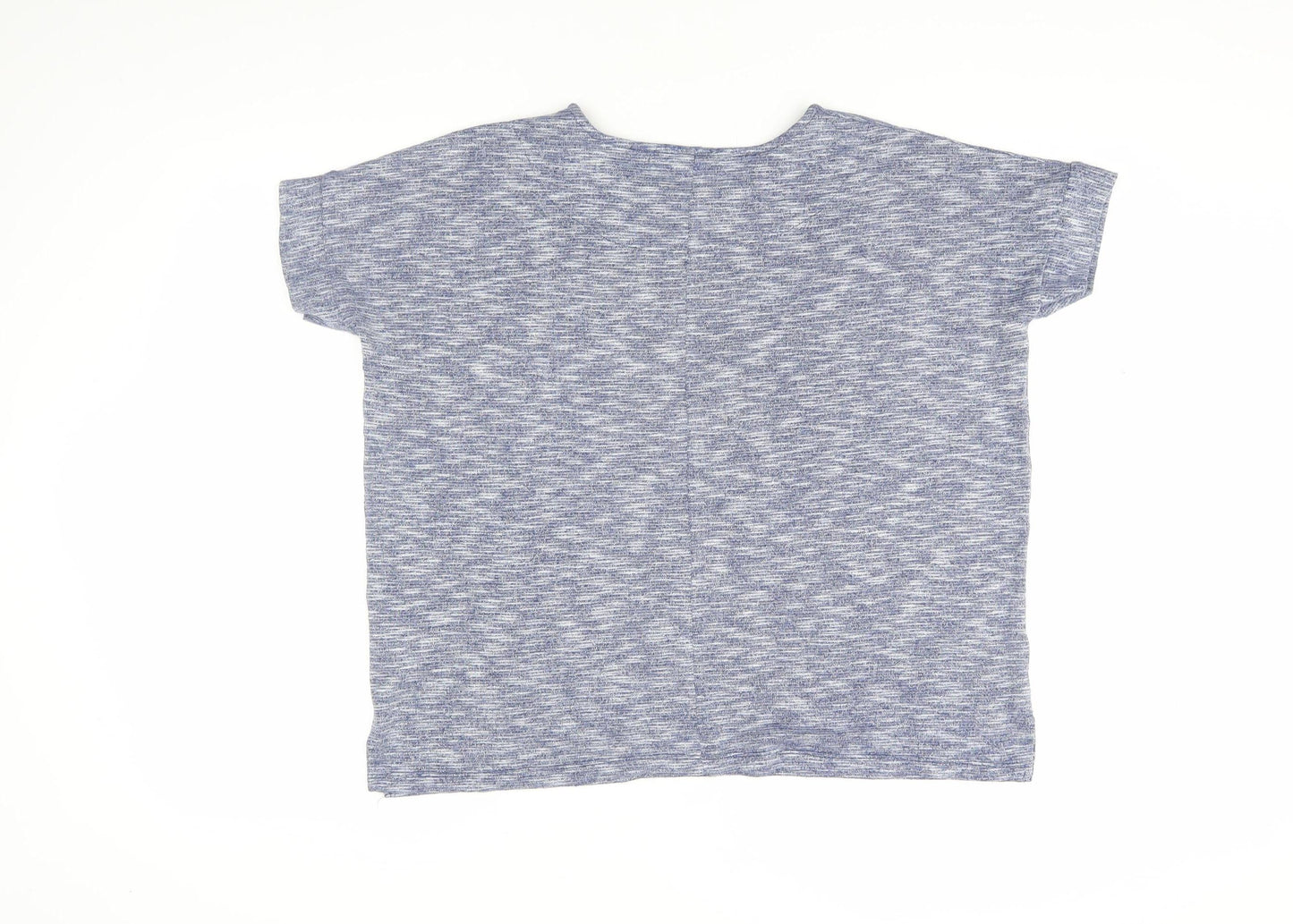 Womens UK Size 8 Warehouse Blue Basic T-Shirt