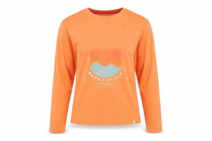 Animal Women's Orange Graphic T-Shirt Size 8
