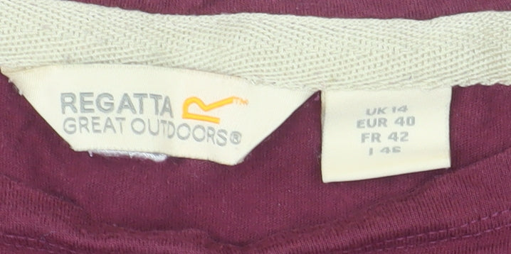 Womens UK Size 14 Regatta Red Basic T-Shirt