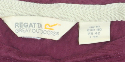 Womens UK Size 14 Regatta Red Basic T-Shirt