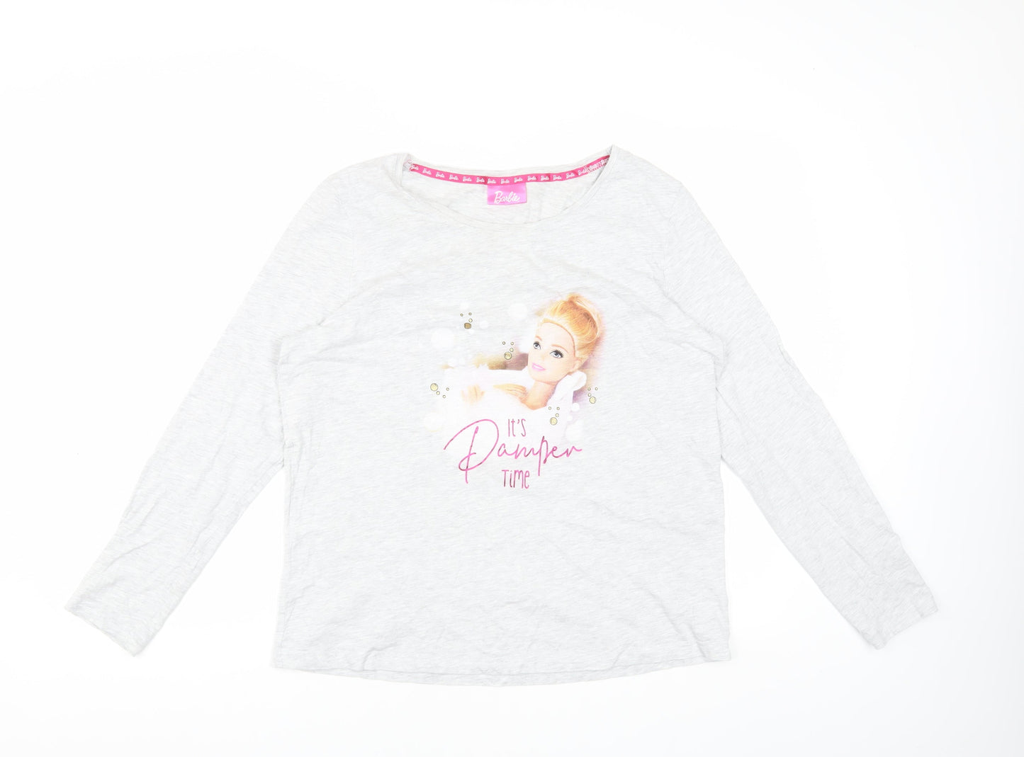 Barbie Women's White Long Sleeve T-Shirt Size 12