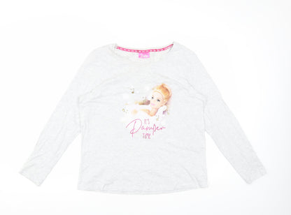 Barbie Women's White Long Sleeve T-Shirt Size 12