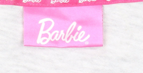 Barbie Women's White Long Sleeve T-Shirt Size 12