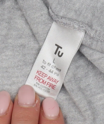 Star Wars Men's Grey T-Shirt L Christmas AT-AT