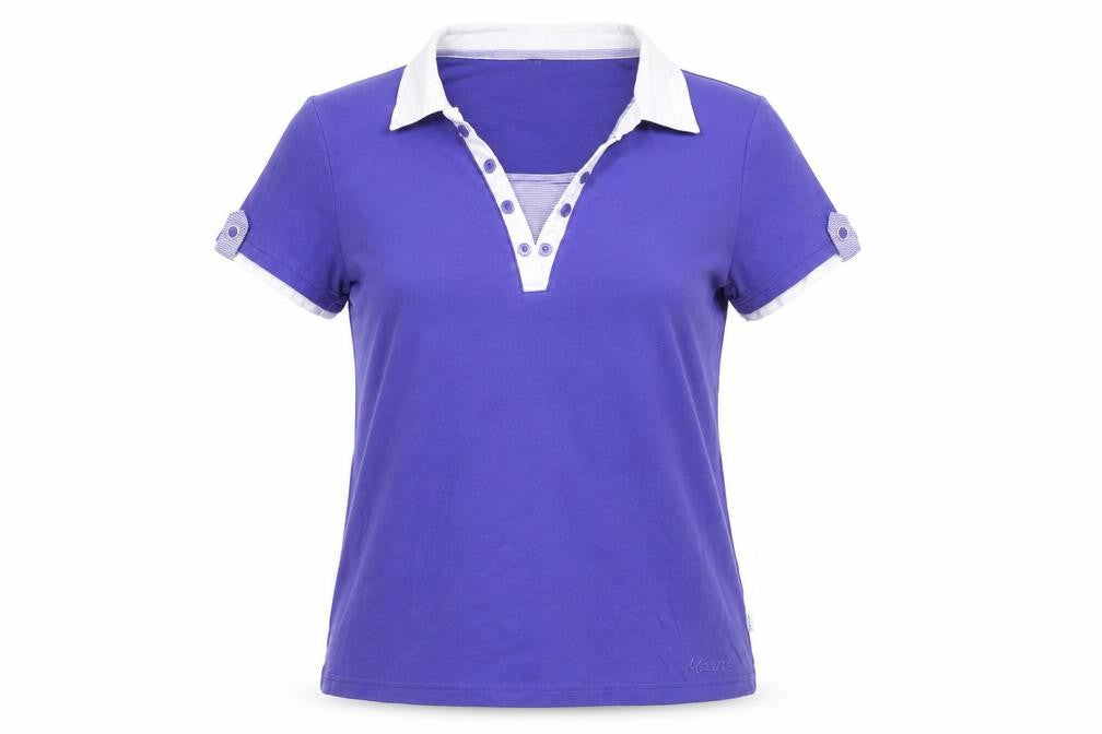 Womens UK Size 14 Maine New England Purple Basic Polo