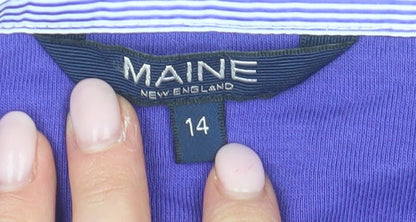 Maine New England Women Purple Polo Size 14