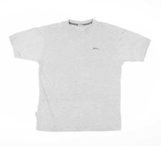 Slazenger Men's Grey Crew Neck T-Shirt Medium