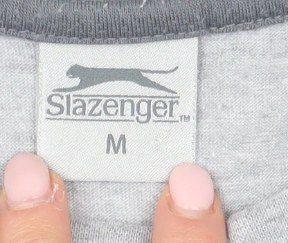Slazenger Men's Grey Crew Neck T-Shirt Medium