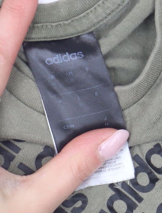 Adidas Men's Green Medium Short Sleeve T-Shirt