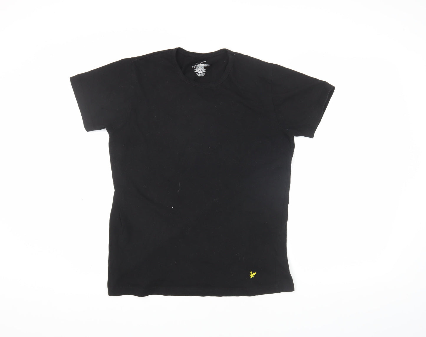 Lyle & Scott Men's Black Crew Neck T-Shirt, Size M