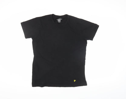 Lyle & Scott Men's Black Crew Neck T-Shirt, Size M