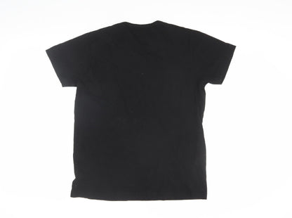 Lyle & Scott Men's Black Crew Neck T-Shirt, Size M