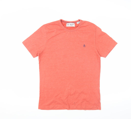 Original Penguin Men's Red T-Shirt Size S with Logo