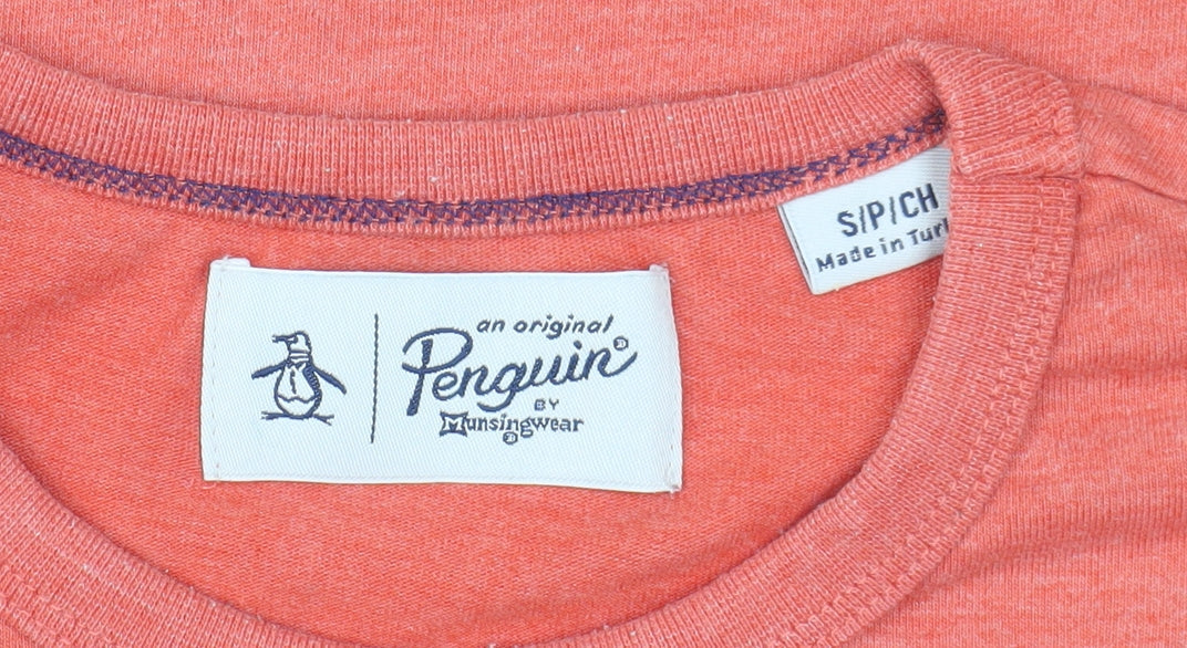 Original Penguin Men's Red T-Shirt Size S with Logo