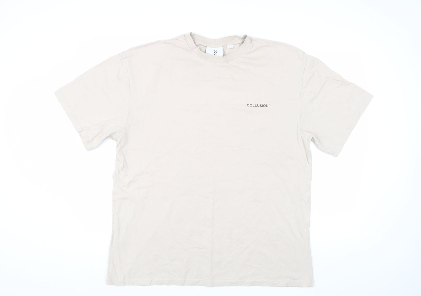 Mens UK Size L COLLUSION Beige  T-Shirt