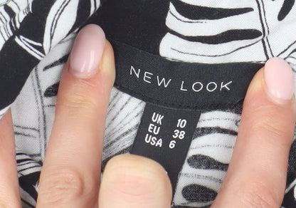 Womens UK Size 10 New Look Black  Button-Up