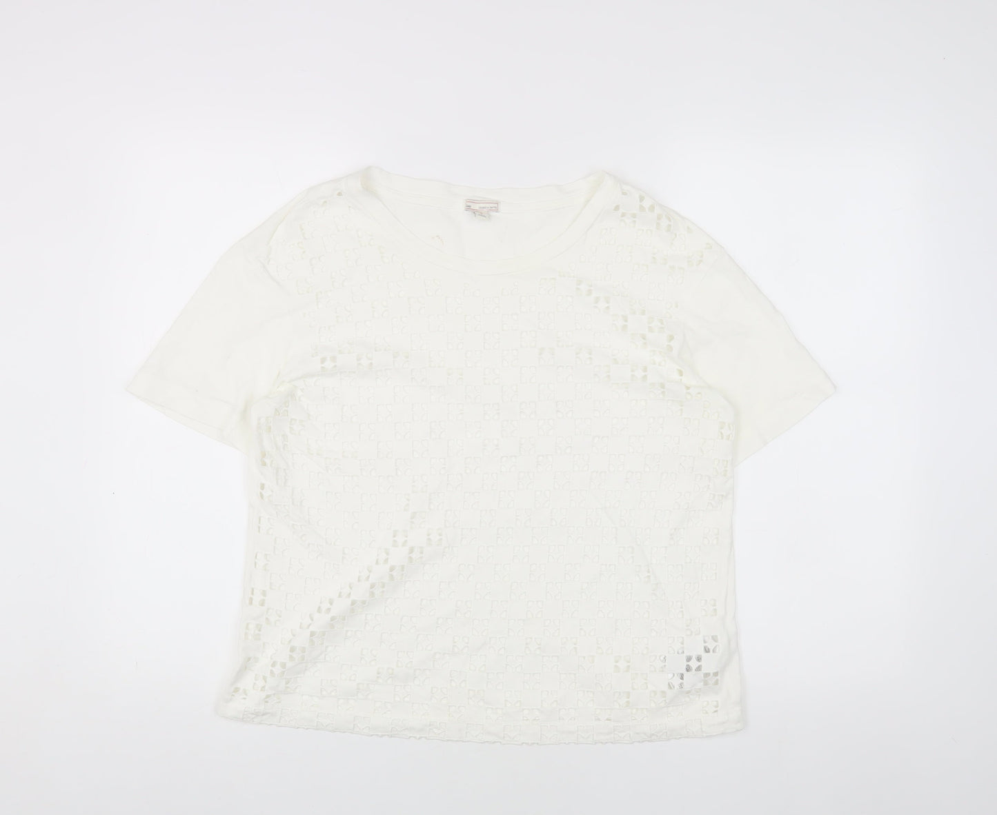 Womens UK Size M Gap White Basic T-Shirt