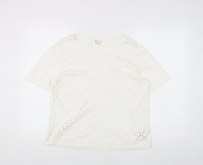 Womens UK Size M Gap White Basic T-Shirt