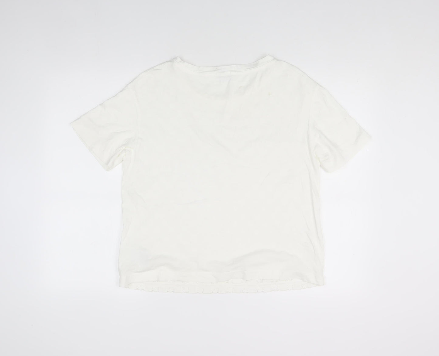 Womens UK Size M Gap White Basic T-Shirt