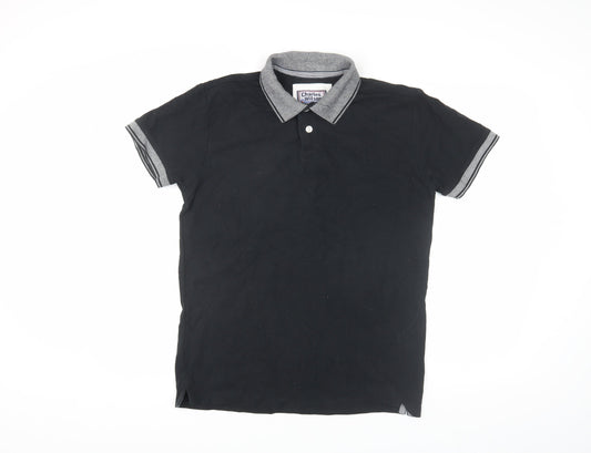 Charles Wilson Men's Black Polo Shirt, Medium, Classic Fit