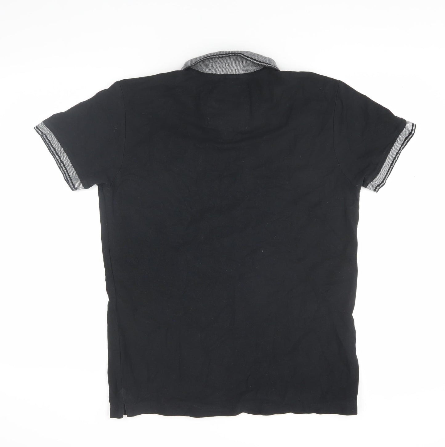 Charles Wilson Men's Black Polo Shirt, Medium, Classic Fit