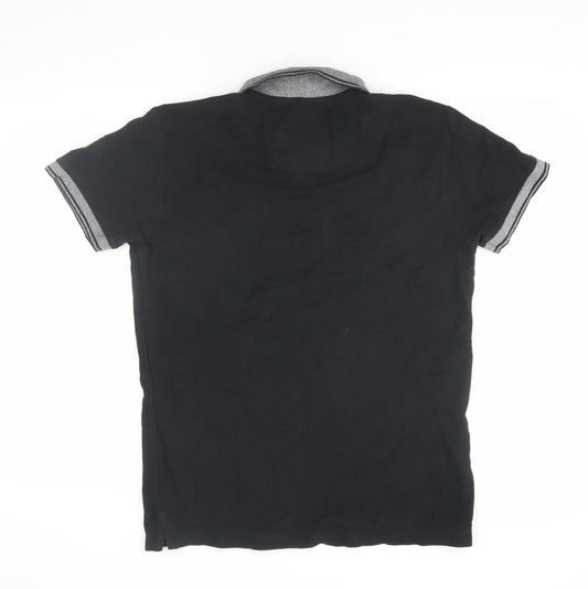 Charles Wilson Men's Black Polo Shirt, Medium, Classic Fit