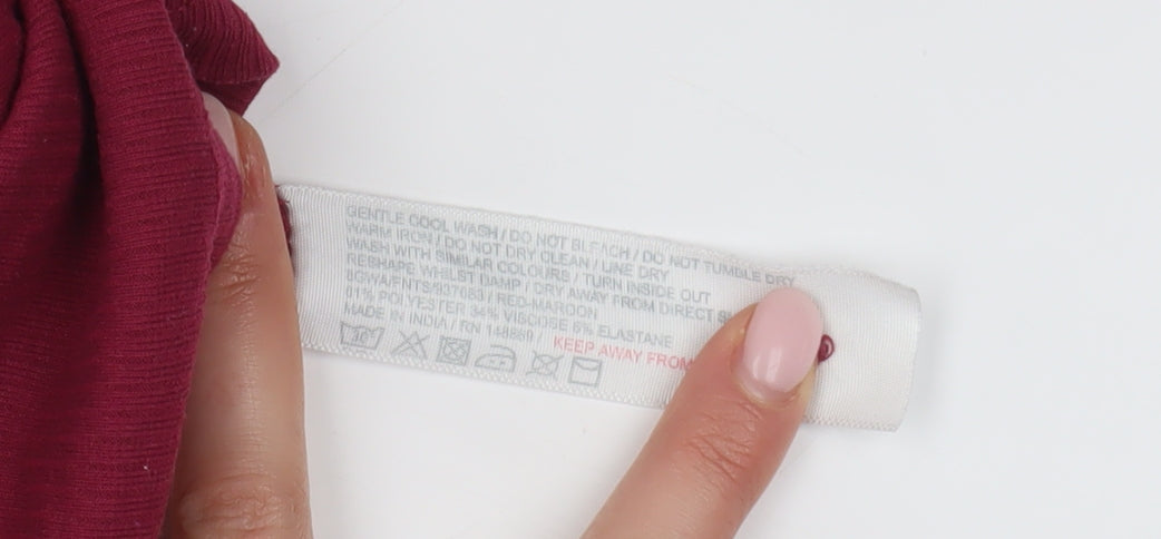 Fatface Women’s Red Long Sleeve Henley Jersey Top