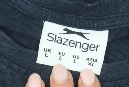 Slazenger Men's Blue Crew Neck T-Shirt, Size L