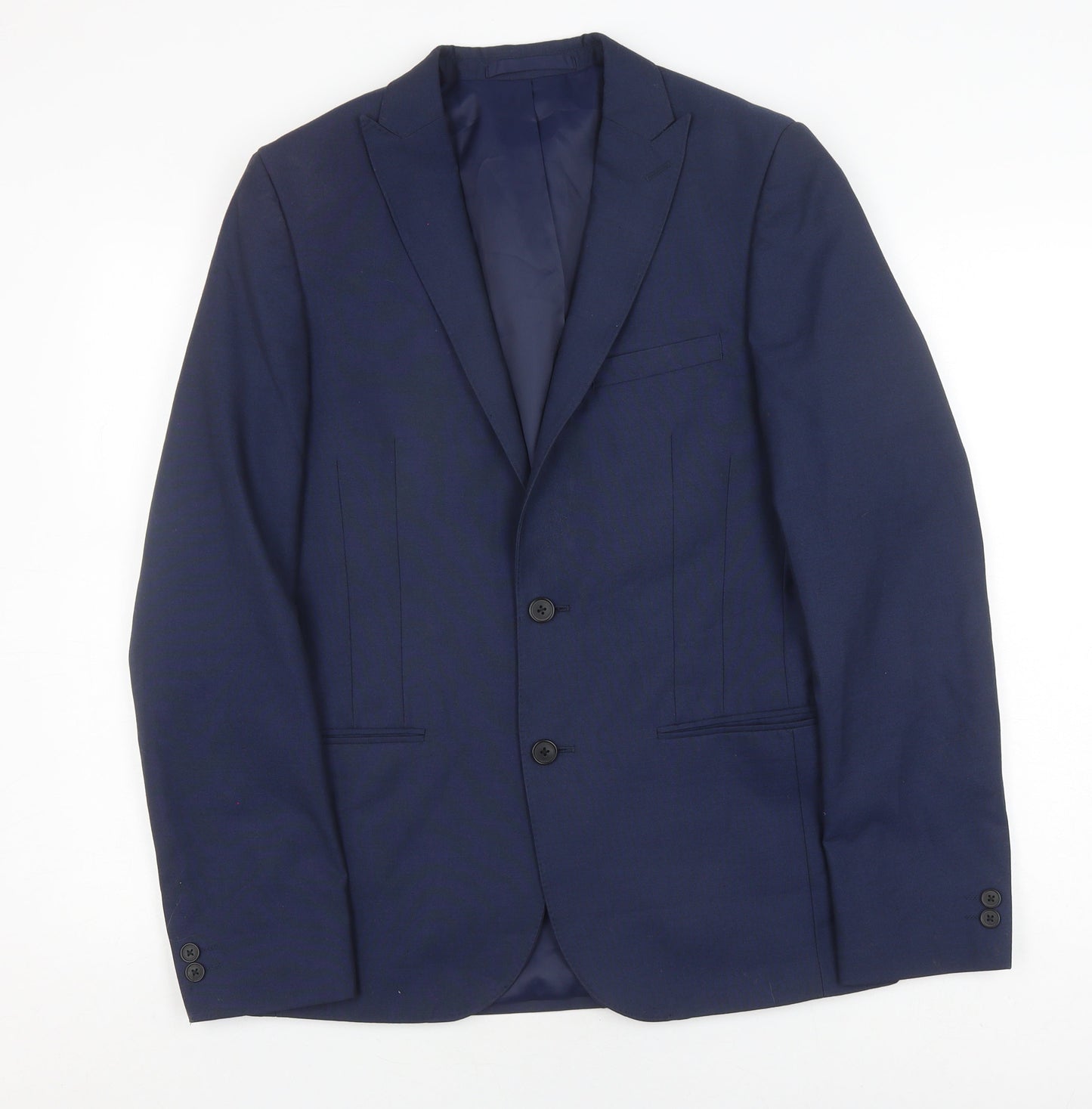 Mens UK Size 38 Moss London Regular Blue Suit Jacket