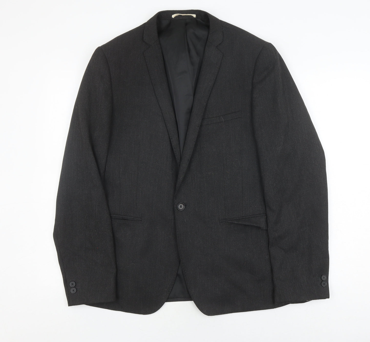 Mens UK Size 40 Moss London Regular Black Suit Jacket