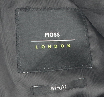 Mens UK Size 40 Moss London Regular Black Suit Jacket