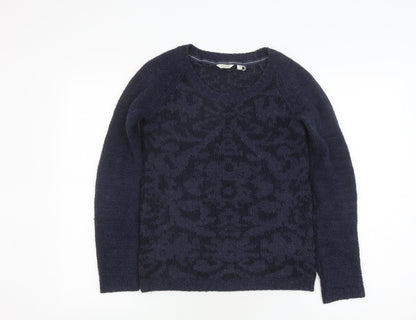 Womens UK Size 8 FatFace Navy Pullover Jumper