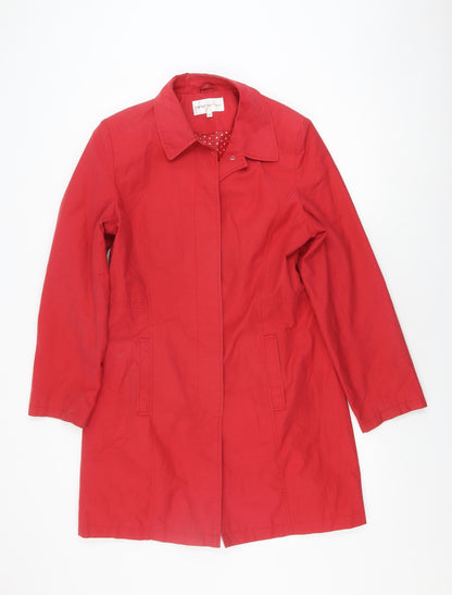 Womens UK Size 12 EWM Red Overcoat