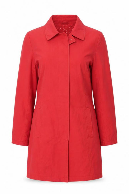 Womens UK Size 12 EWM Red Overcoat