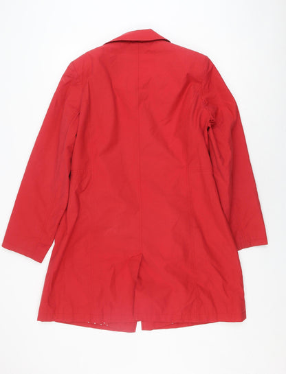 Womens UK Size 12 EWM Red Overcoat
