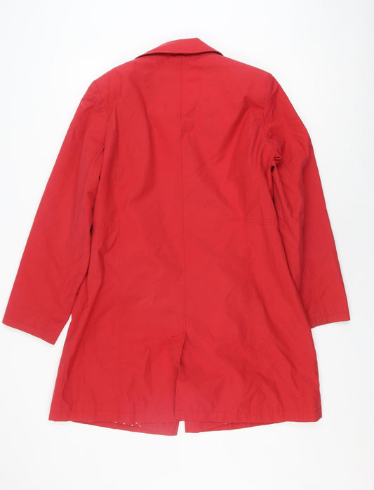 Womens UK Size 12 EWM Red Overcoat