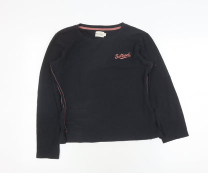 Saltrock Women's Black Crew Neck Pullover Jumper Size 10