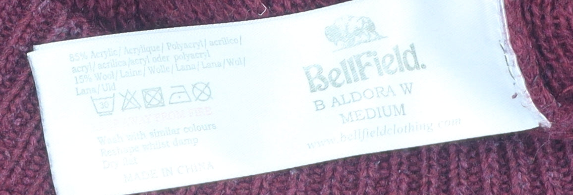 Bellfield Men's Red Medium Crew Knit Pullover Jumper