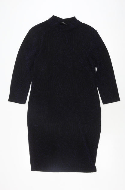 Jane Norman Women's Black Geometric Dress