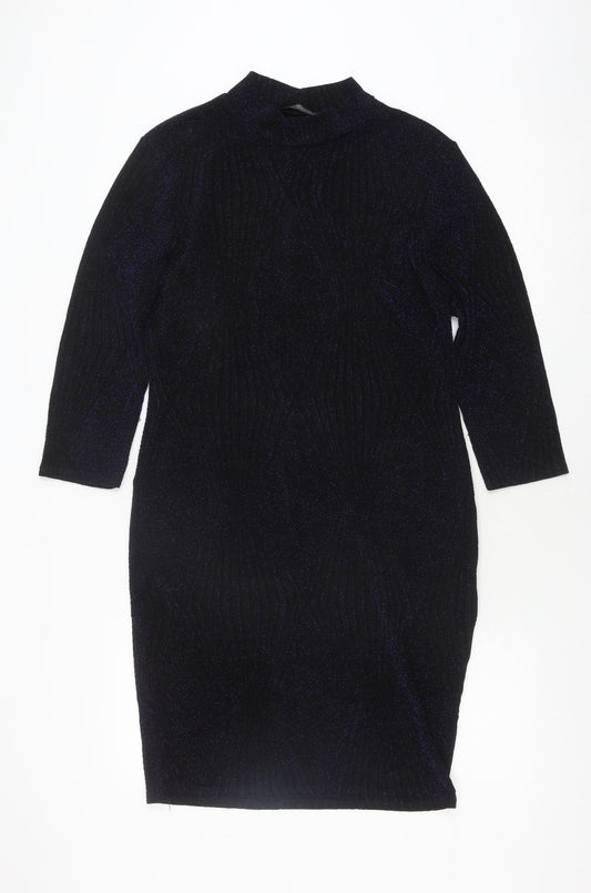 Jane Norman Women's Black Geometric Dress