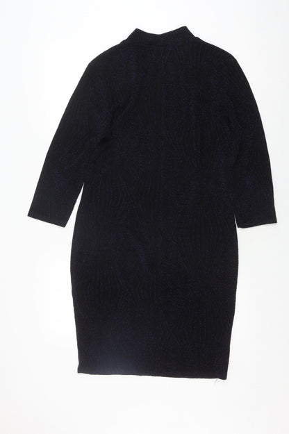 Jane Norman Women's Black Geometric Dress